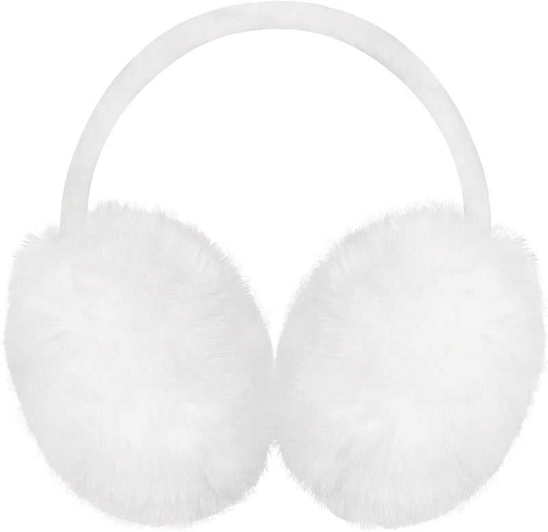 Lainlight Store Ear Muffs Winter Women Girls Adjustable Faux Fur Ear Warmers Comfy Cute Fuzzy Earmuffs - Image 1